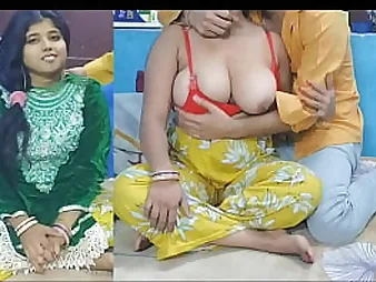 Hard-core Soniya trains Meri how to fellate and cash-drawer like a professional thither a red-hot desi 3some
