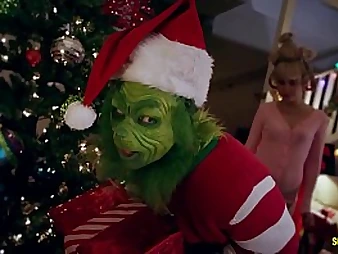 Witness Cherie Deville in lingerie & tights get hard-core with a Grinch in a parody of Harper's Scremebox