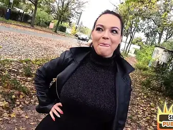 Muddy Priscilla gets her giant rump and phat globes smashed in public by a stranger