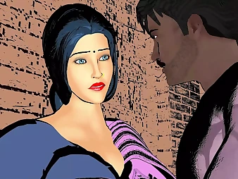 Desi housewife gets pummeled stiff in the building being built, while her spouse's away