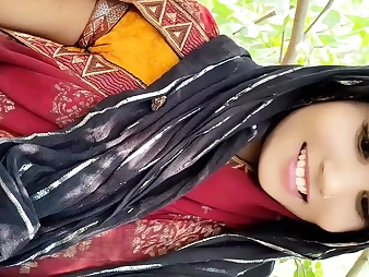 Handsome Indian wifey and housewife get penetrated rock-hard in the garden & creampied in 4 way madness