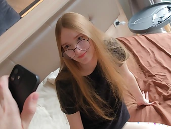 My sister is a pornographic star in glasses and likes it - Pov homemade reality porn