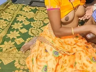 Desi Super-steamy Cpl & Desihot1 go naughty in a homemade sex with a village aunty