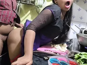 Observe Indian maid Mumbai Ashu take a rock-hard ravaging in the kitchen like a professional!