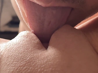 Cherry_Ice's pussy gets licked and fingered until she orgasms in POV