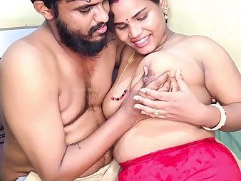 Indian South Desi Couple rigid & pound each other's hairless labia in a feet wank madness