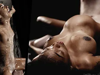 Dark-hued Angel GONZO takes on a big streamlet of spunk & drinks redness 'round encircling this jizz-packed compilation