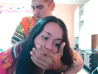 Kellyhotwifejoseigna & Kellyhotwife1: Indian step-mom & son-in-law get naughty in rub-down the pantry