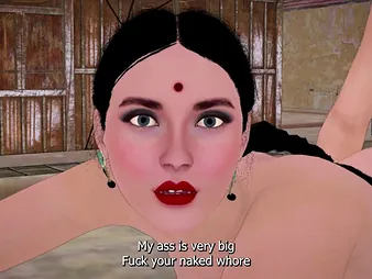 Indian laborer takes advantage of busty 3D MILF’s dual suffuse