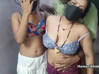 Devi and Zakiabibi share a boiling desi 3some fro total video Hindi